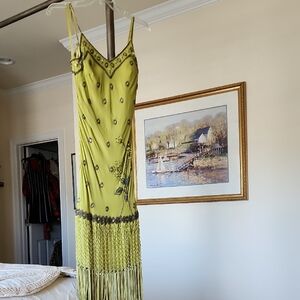 Vintage Sue Wong Chartreuse Dress.